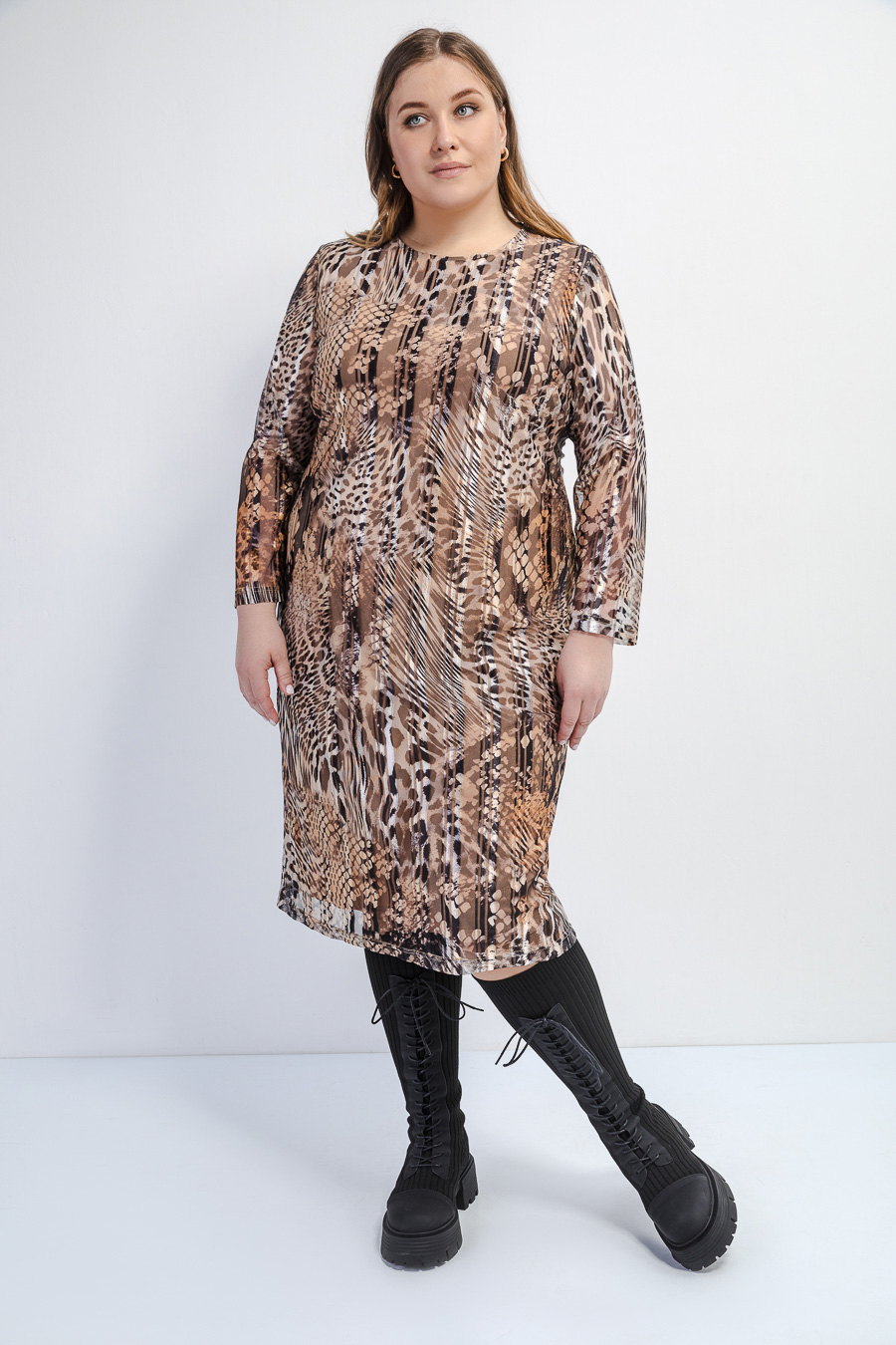 Двойное платье-сетка