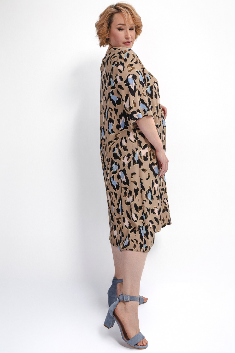 Платье из вискозы с анималистичным принтом *PREMIUM