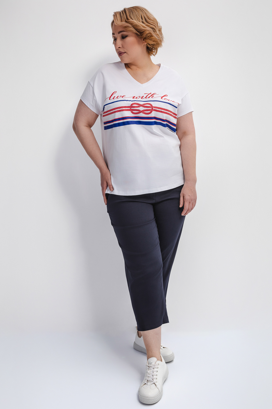 Зауженные брюки из хлопка с эластаном