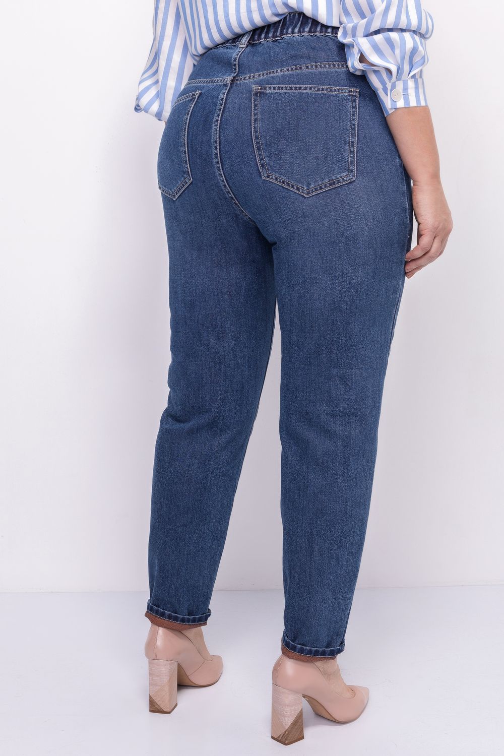 Джинсы с выделкой контрастными нитями *PREMIUM