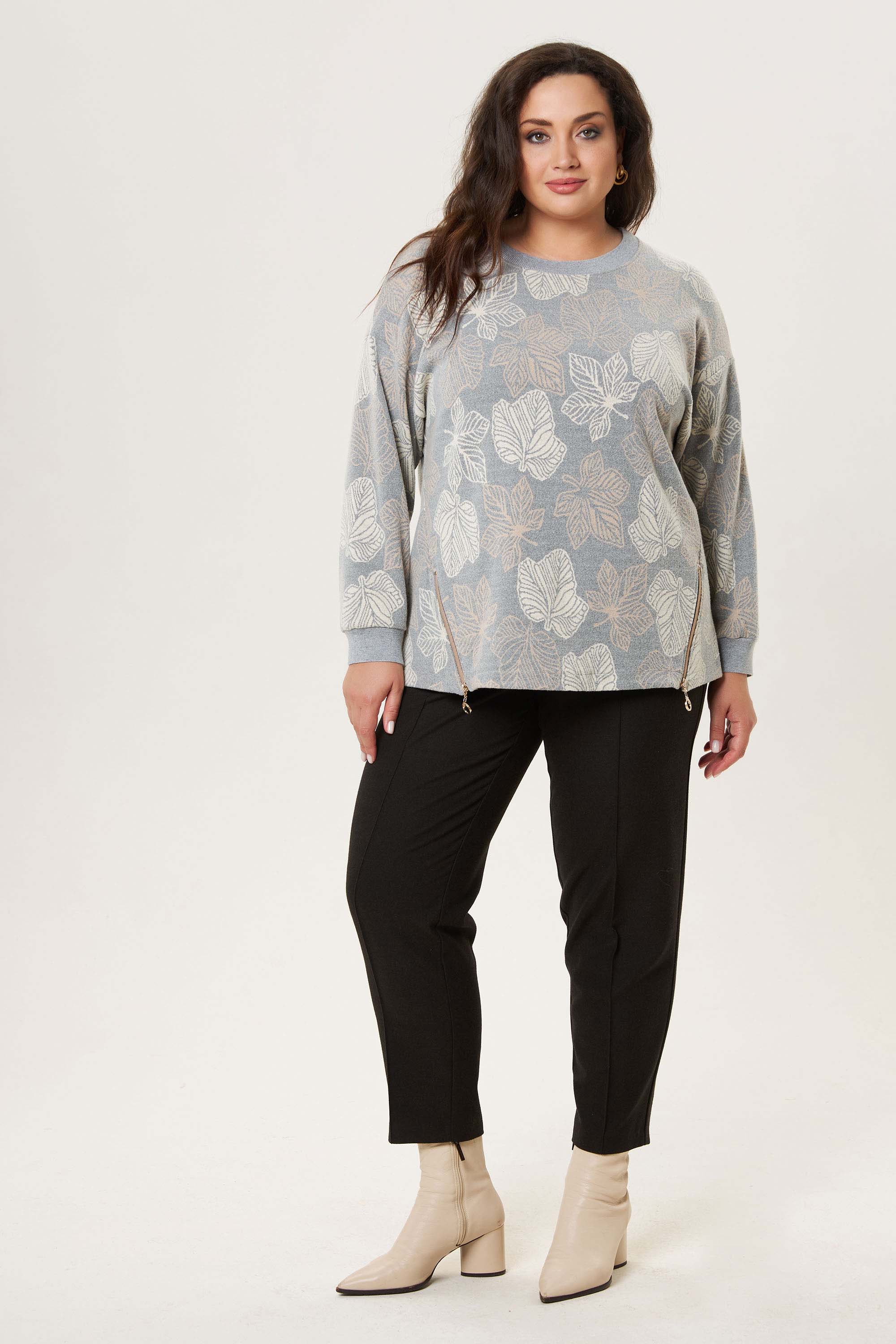 Жаккардовый свитшот А-силуэта *PREMIUM