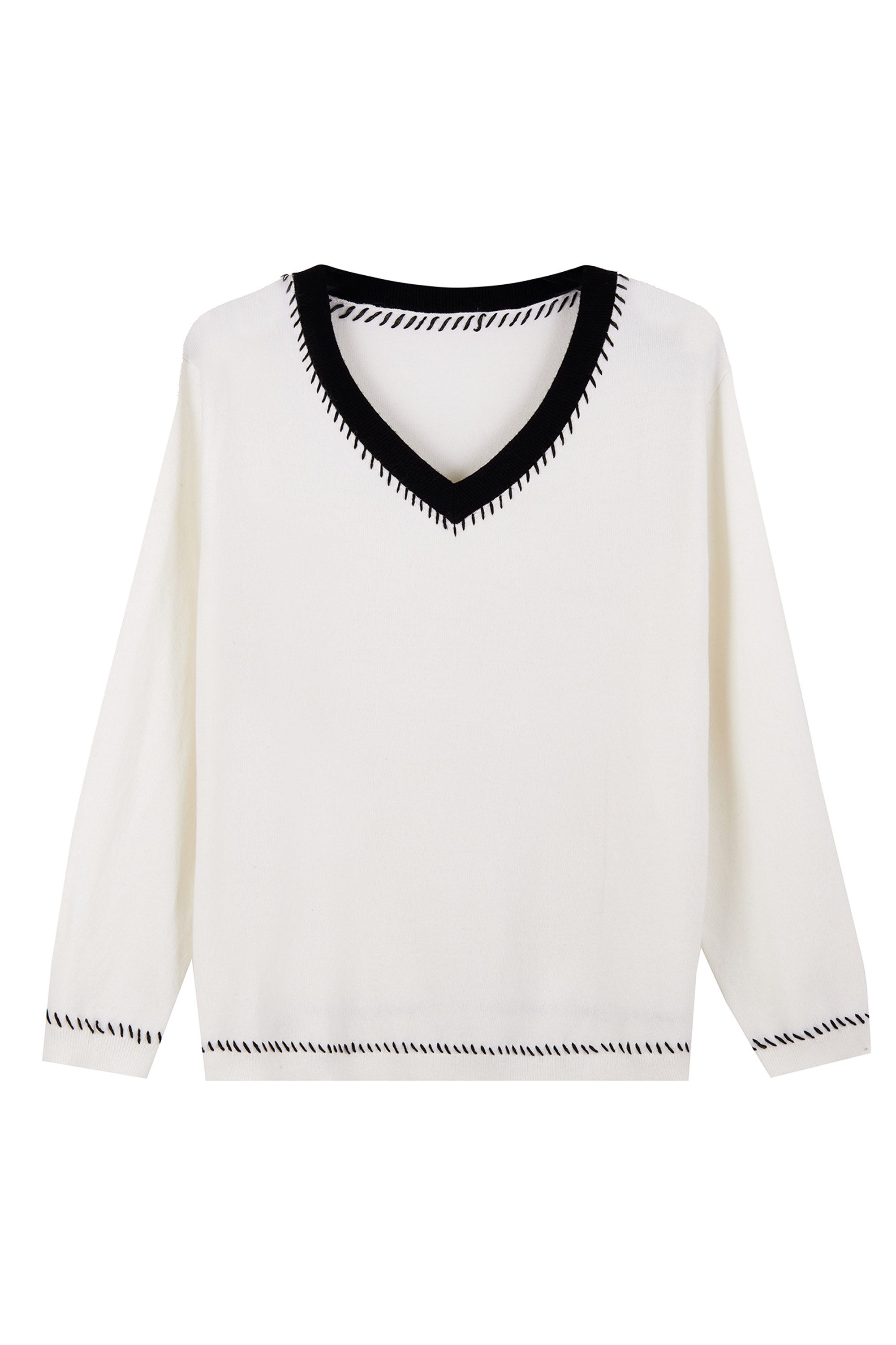 Джемпер с V-образным вырезом