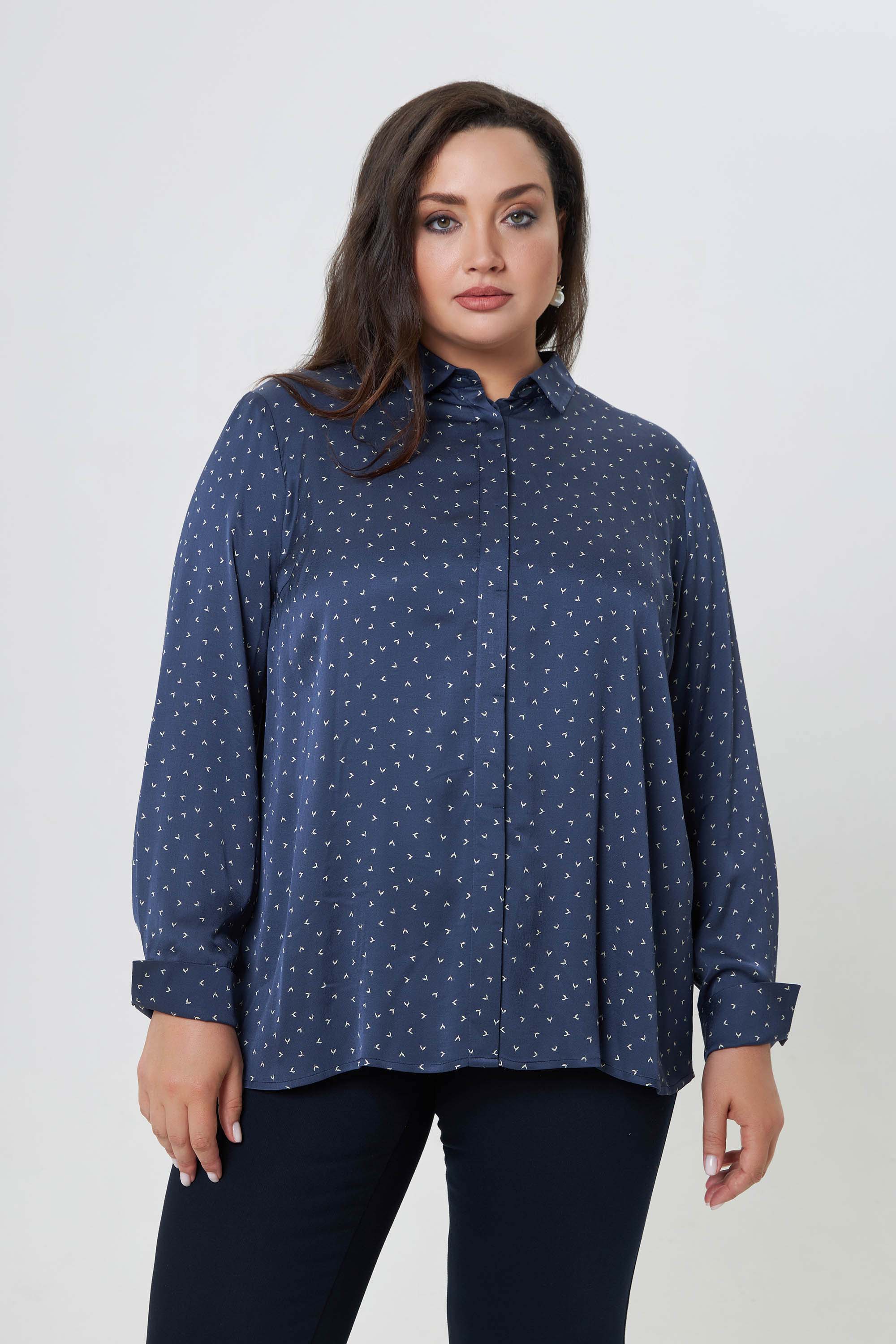 Прямая блуза из вискозы