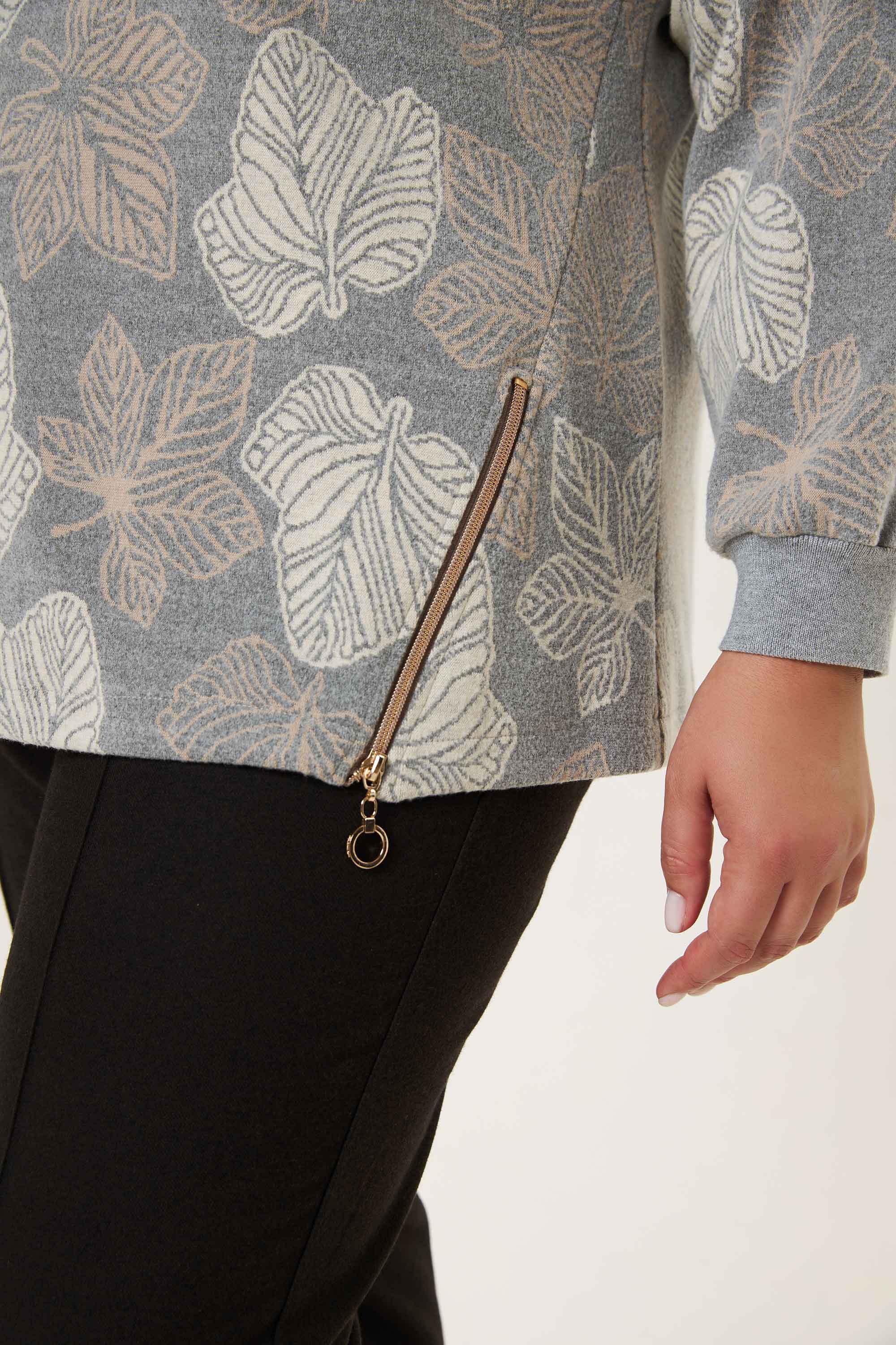 Жаккардовый свитшот А-силуэта *PREMIUM