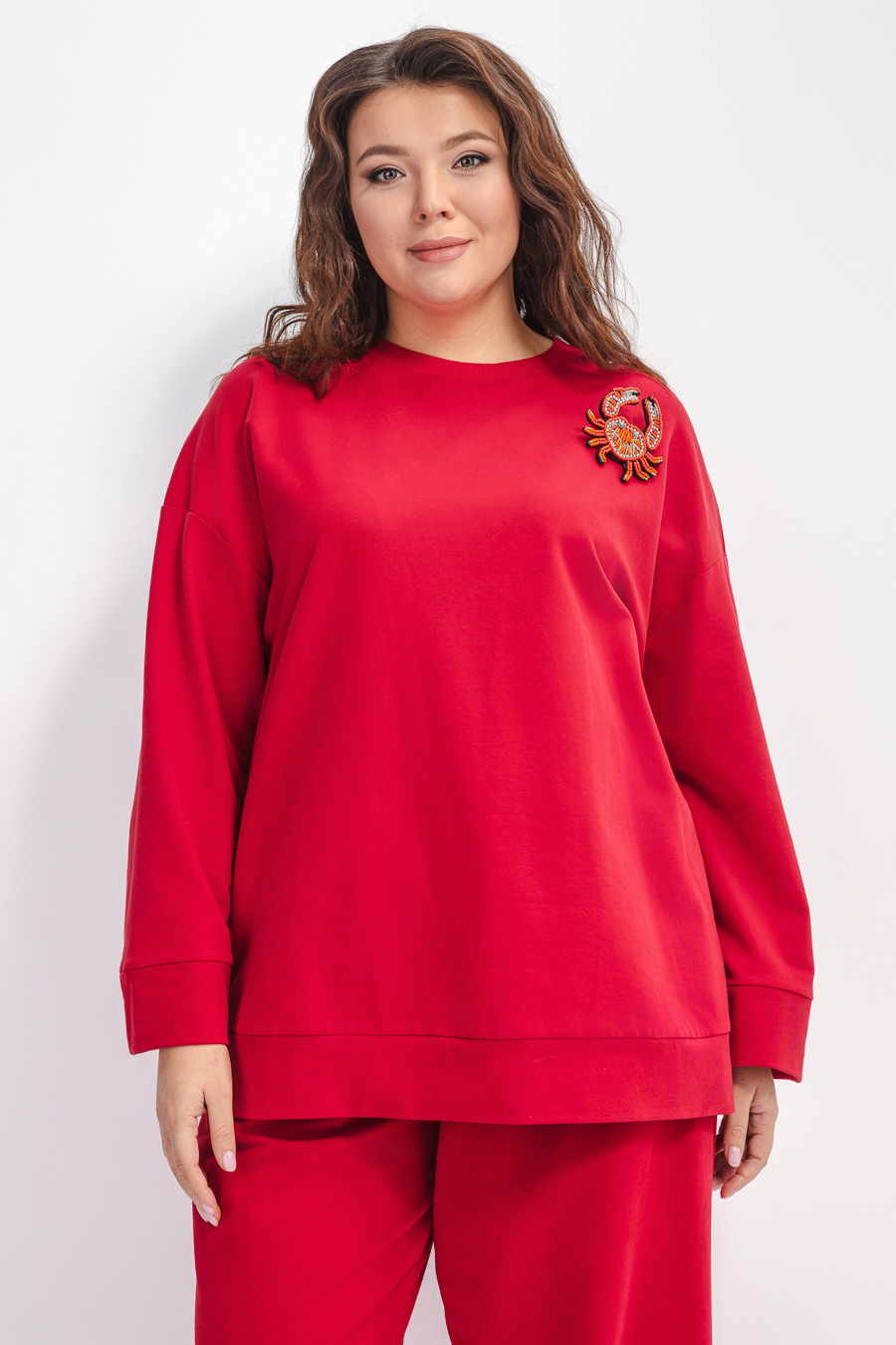 Свитшот с широкими рукавами