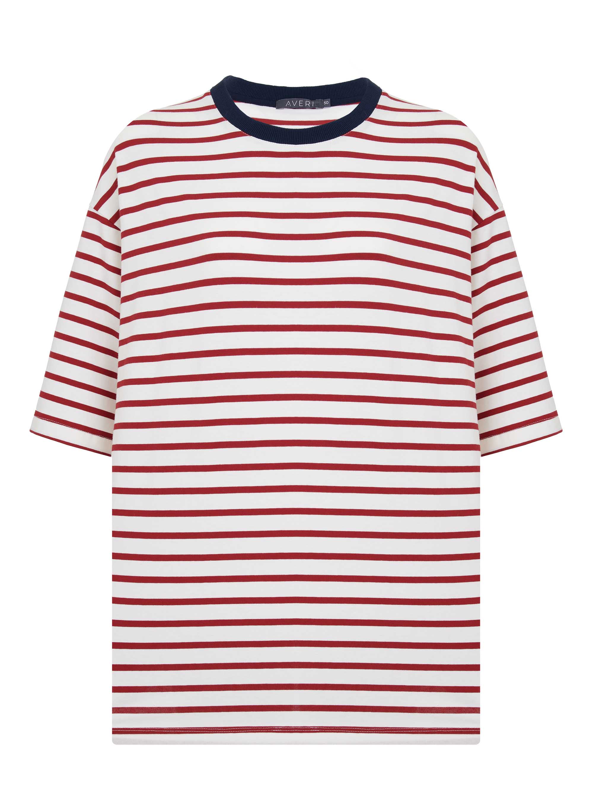 Футболка удлиненная в полоску