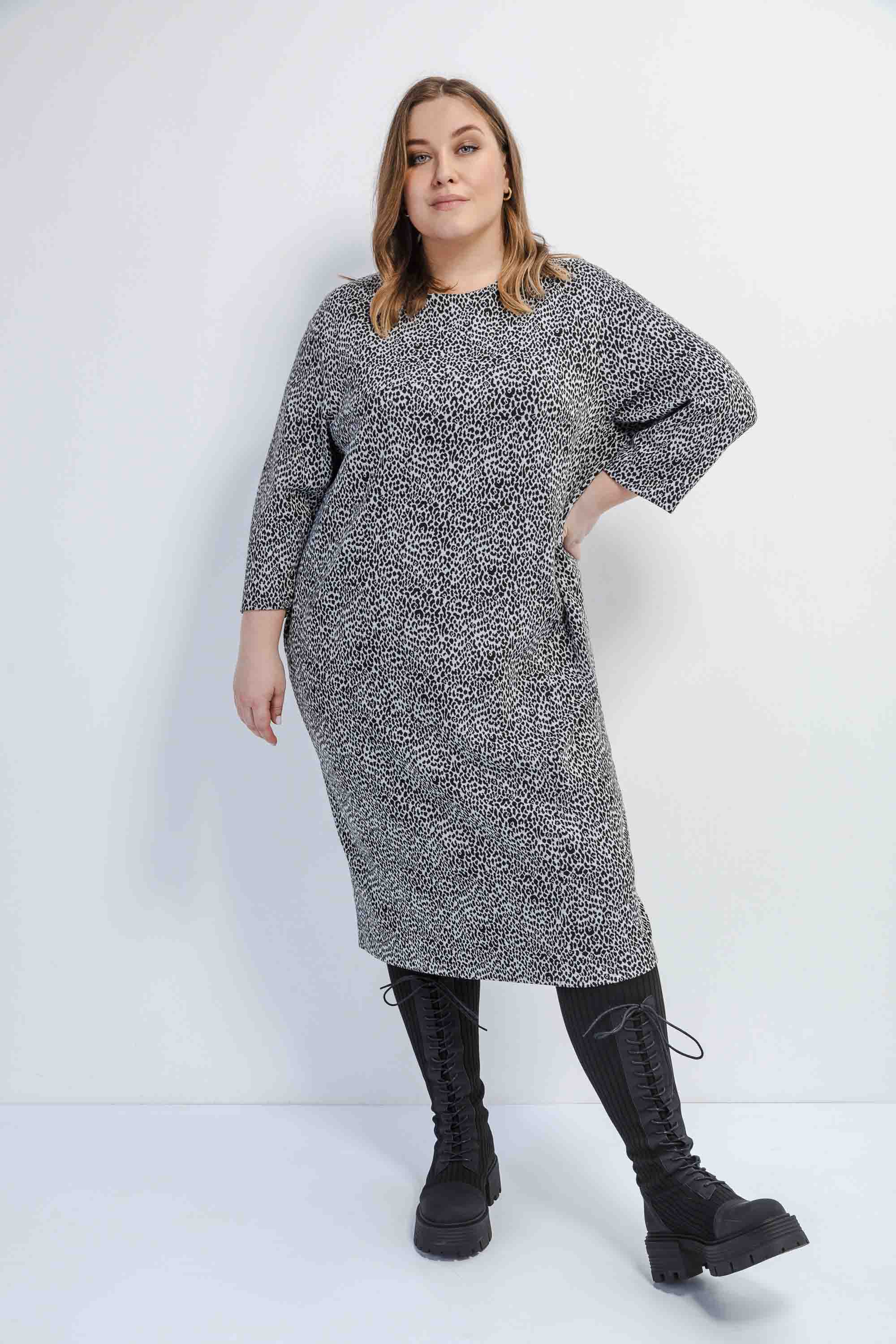 Трикотажное платье с принтом