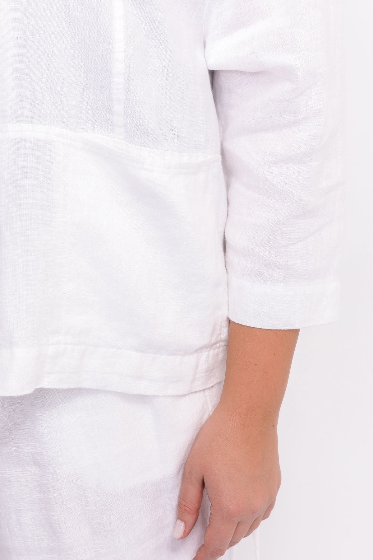 Льняной жакет на кулиске