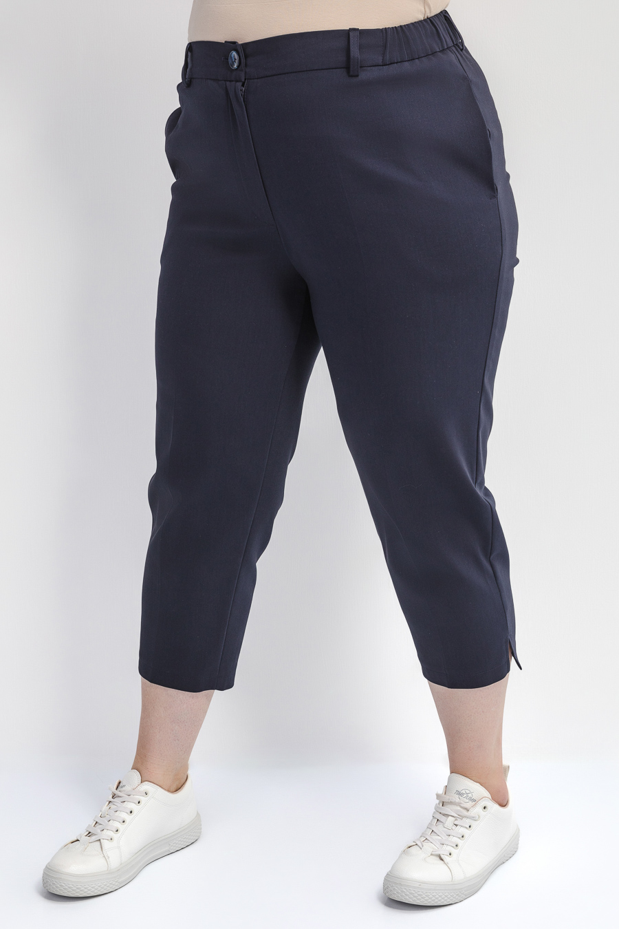 Зауженные брюки из хлопка с эластаном