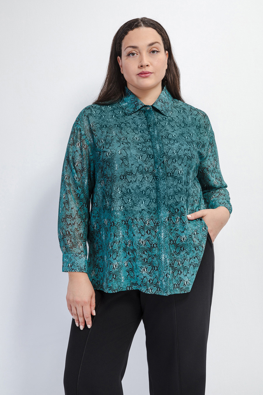 Двойная блуза с принтом