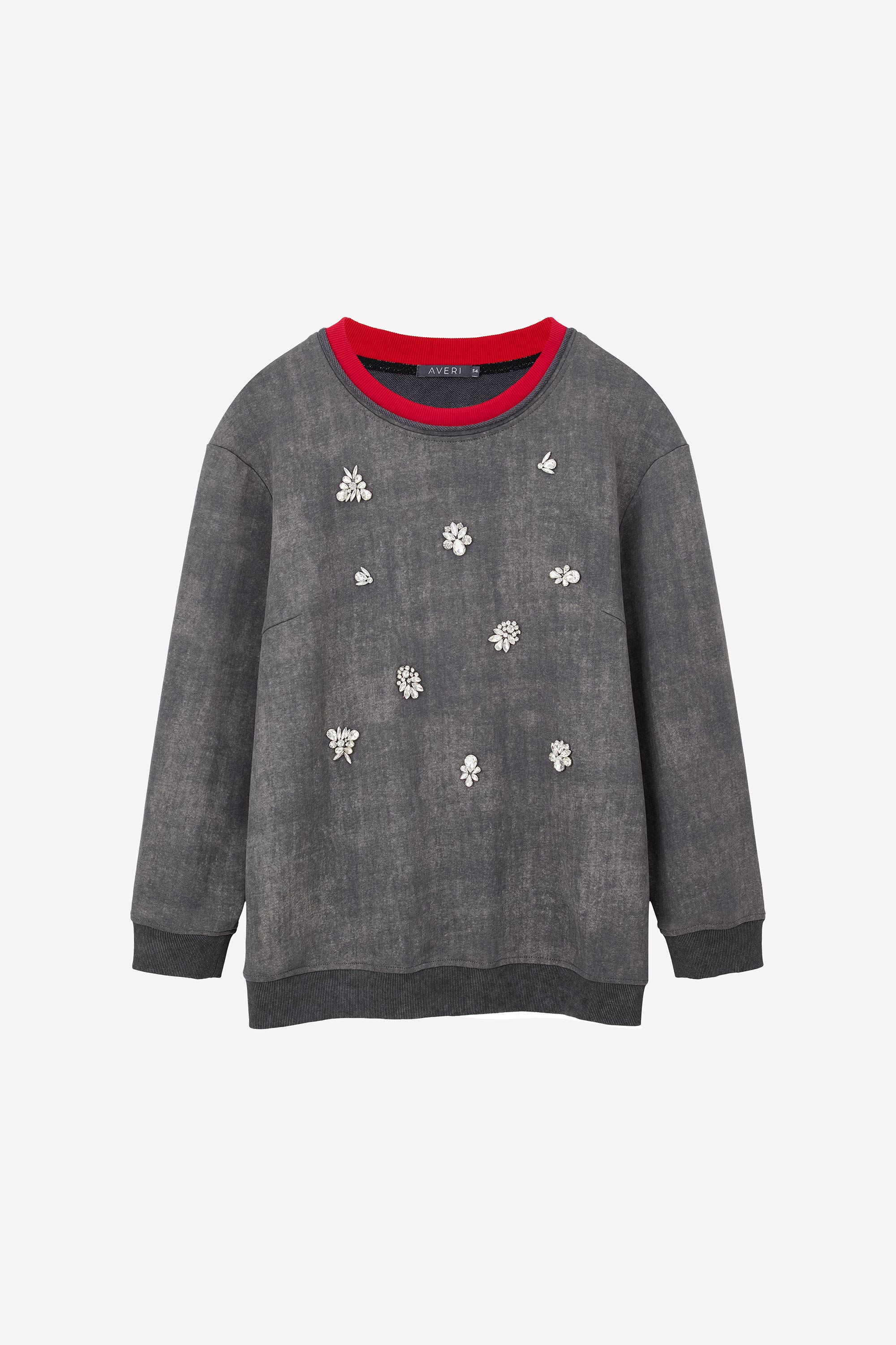 Свитшот с декором из страз