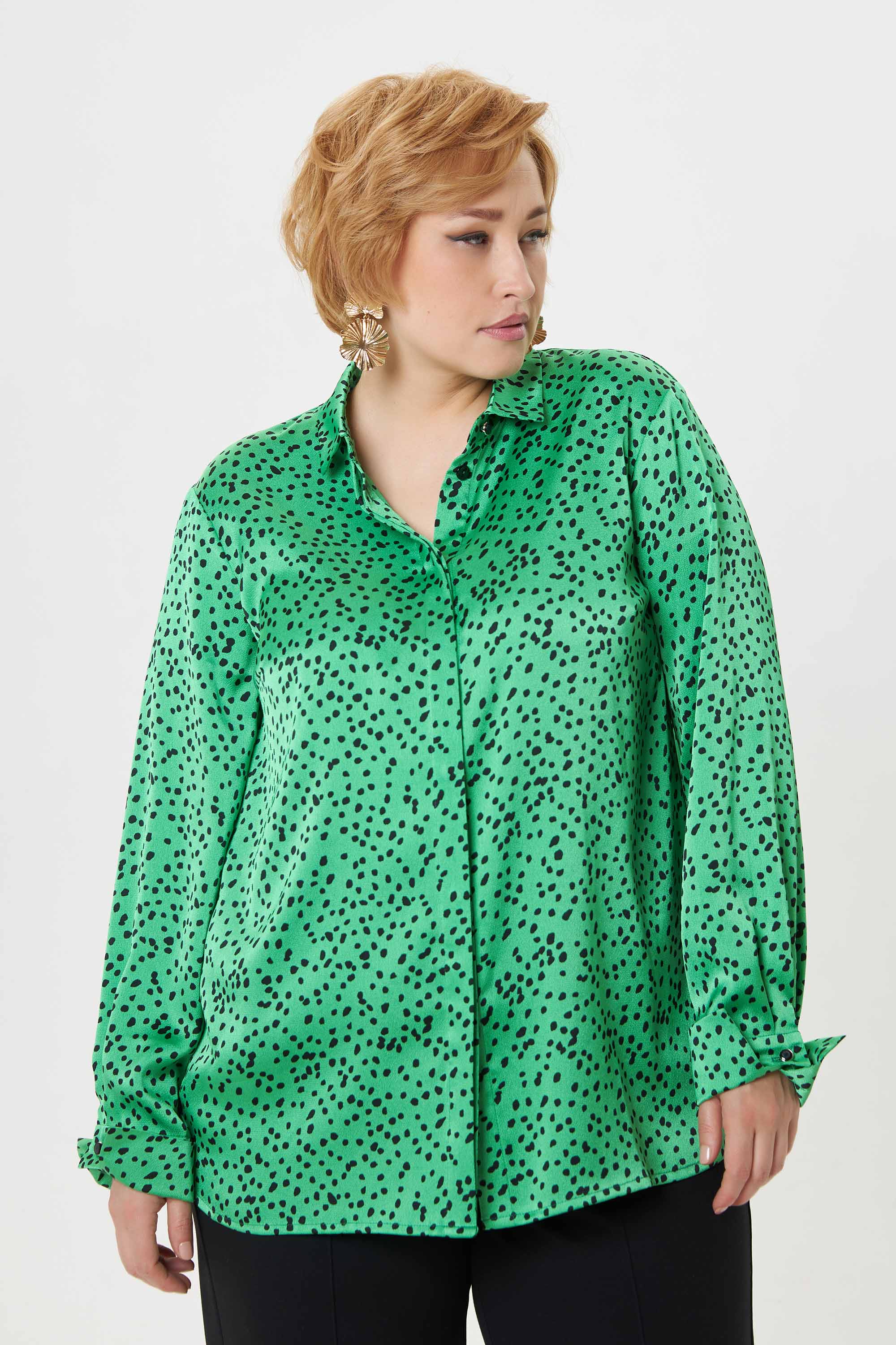 Блузка из креш-атласа