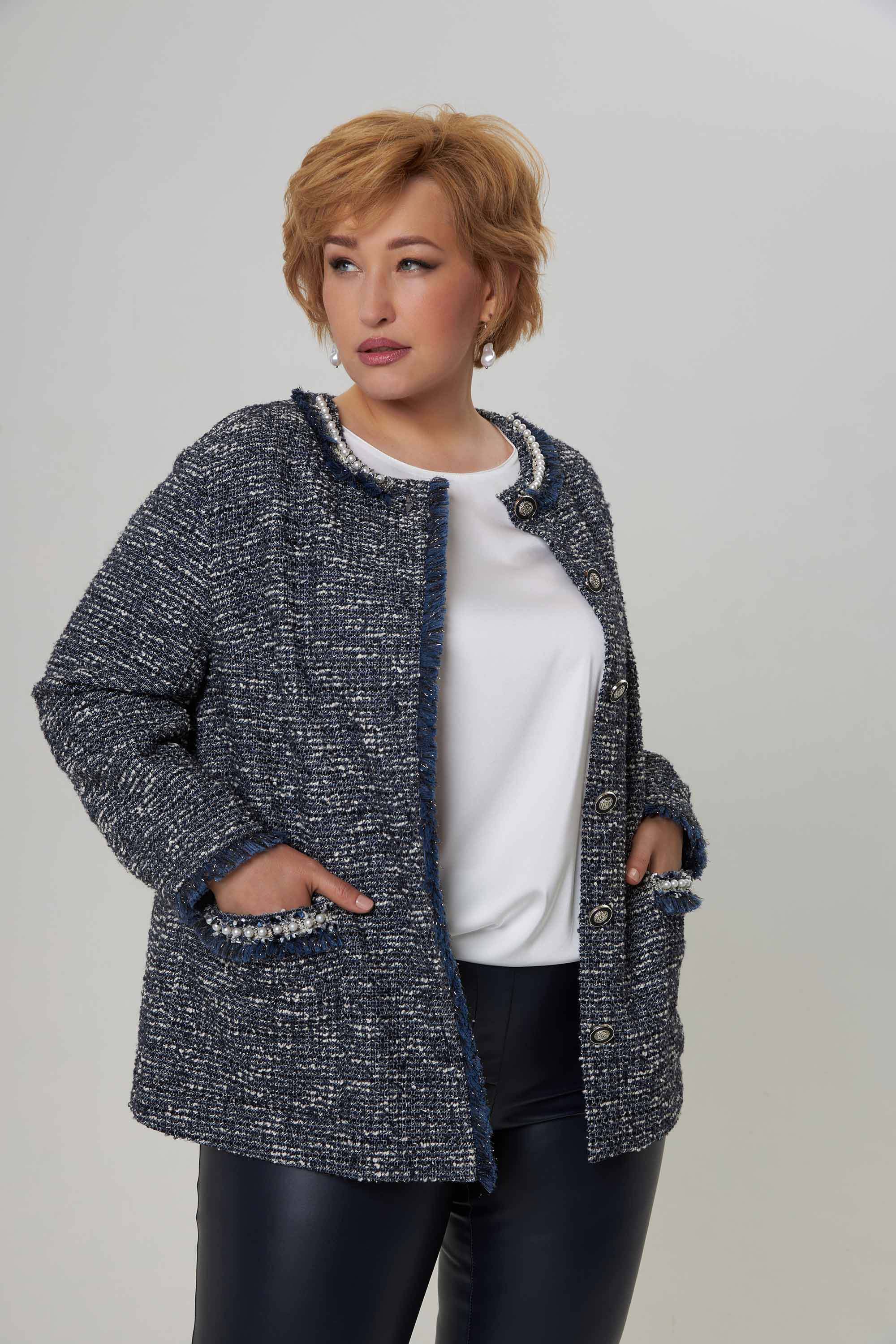 Мягкий жакет с жемчугом *PREMIUM