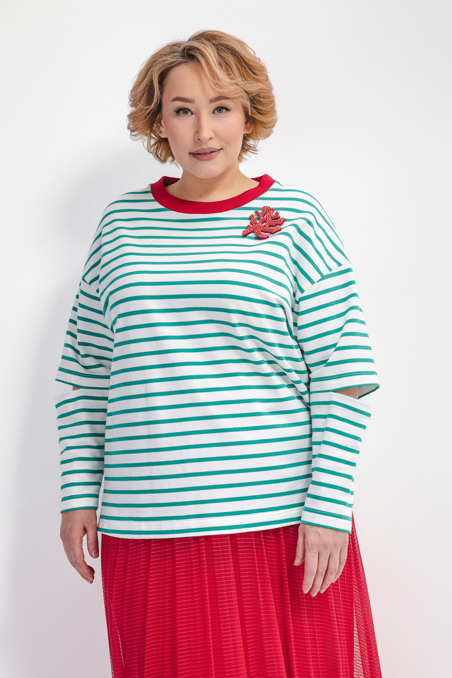 Лонгслив в полоску