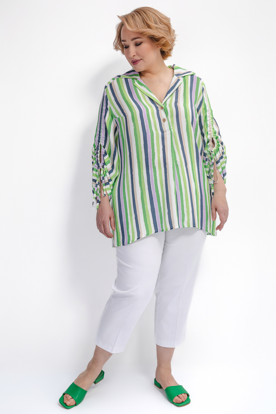 Зауженные брюки из хлопка с эластаном