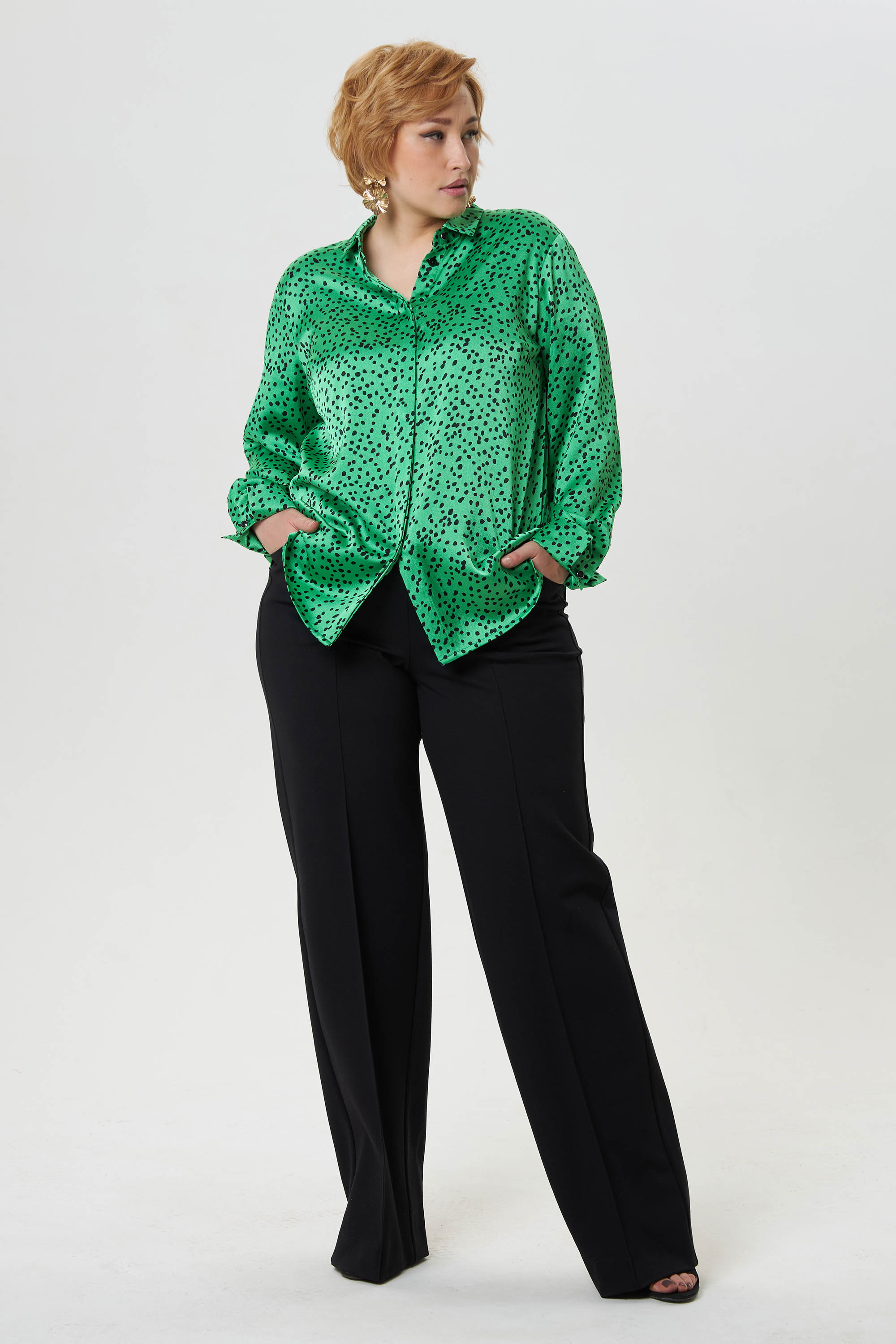 Блузка из креш-атласа