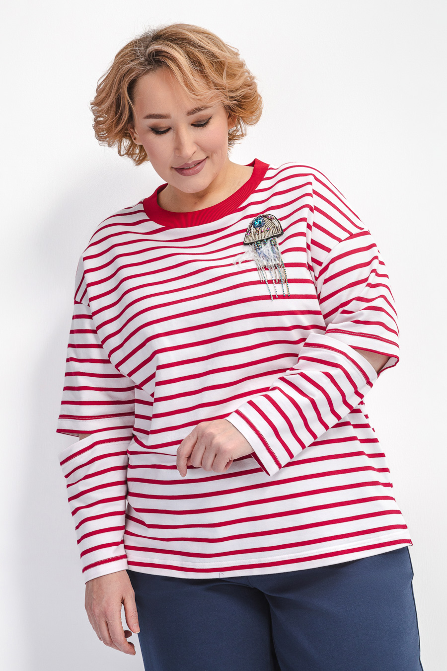 Лонгслив в полоску