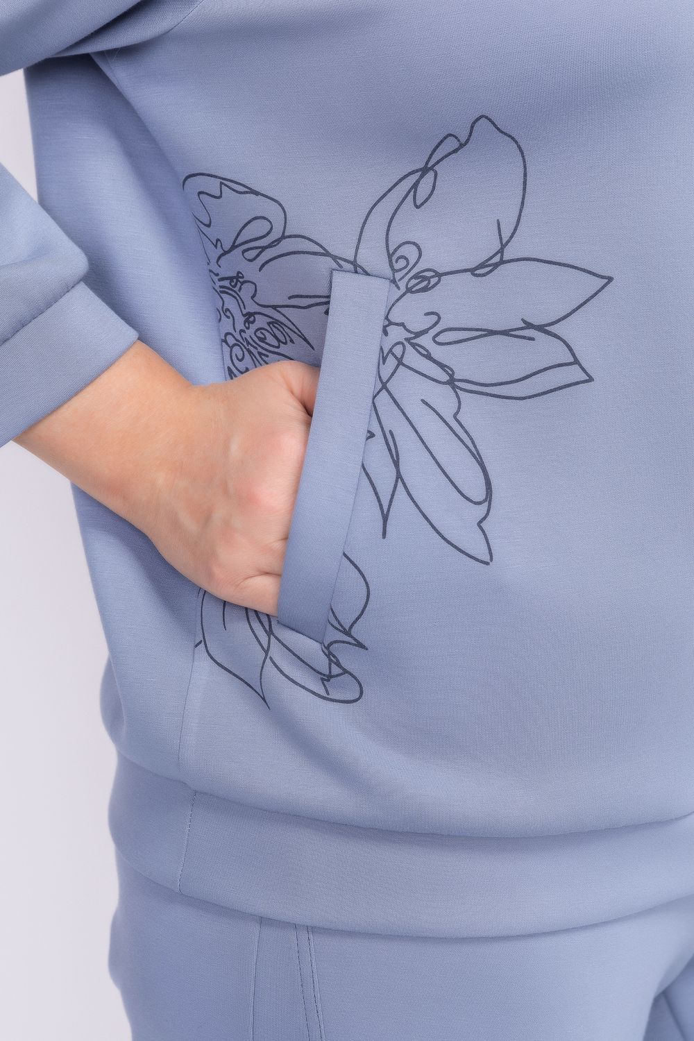 Трикотажный жакет с принтом