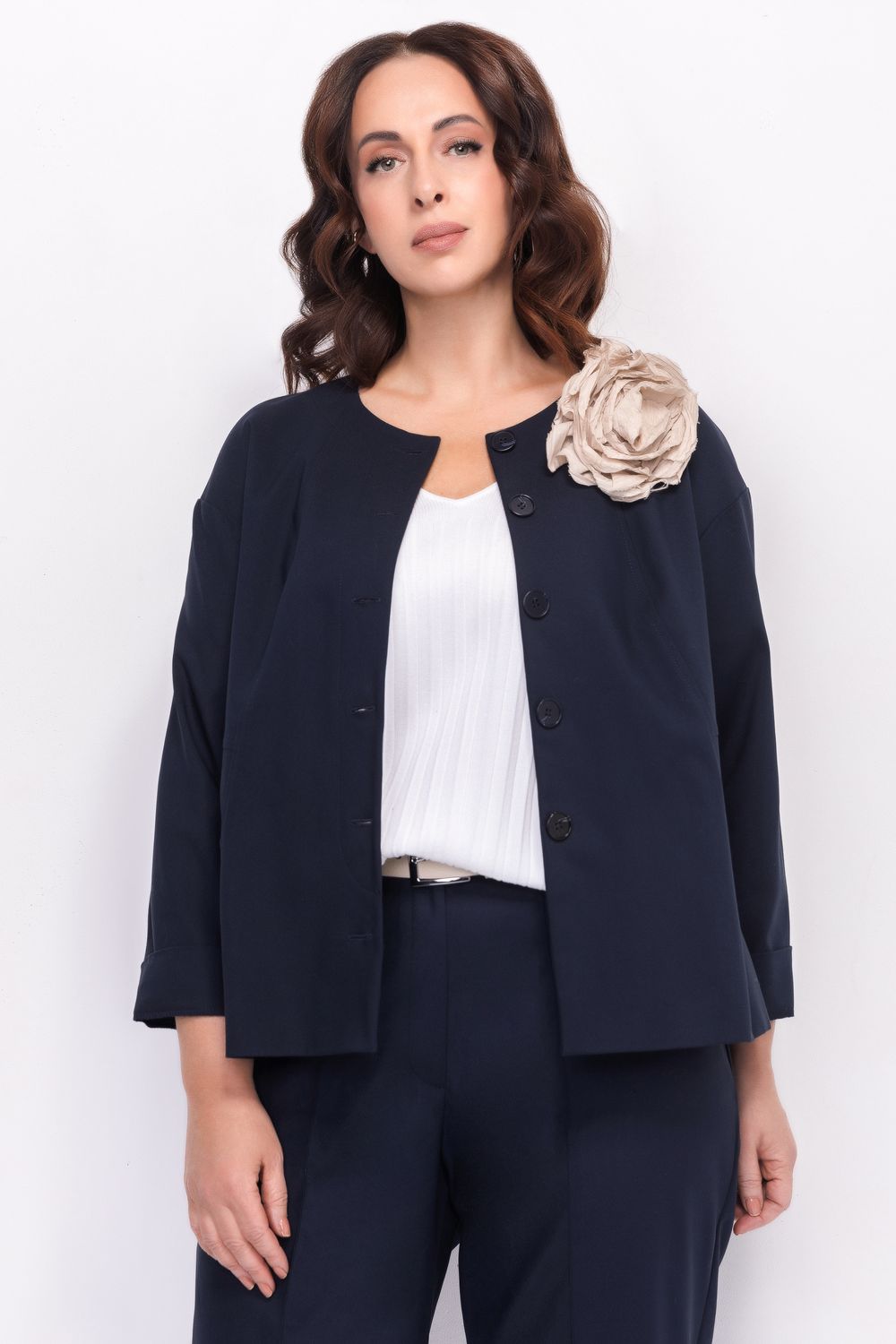 Жакет с круглым вырезом *PREMIUM