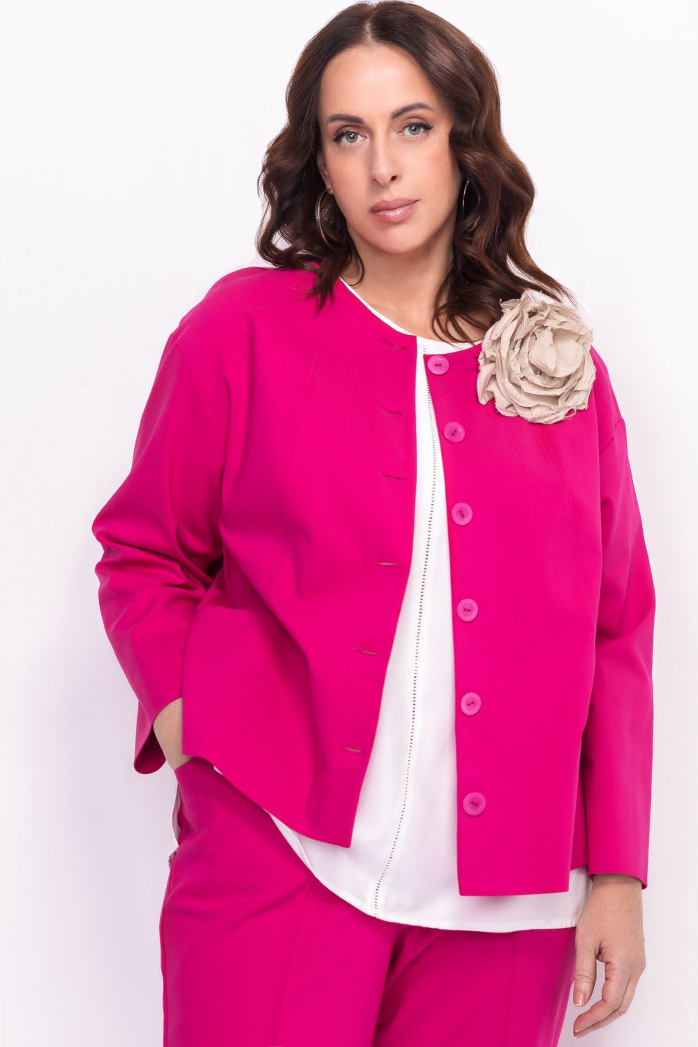 Жакет с круглым вырезом *PREMIUM