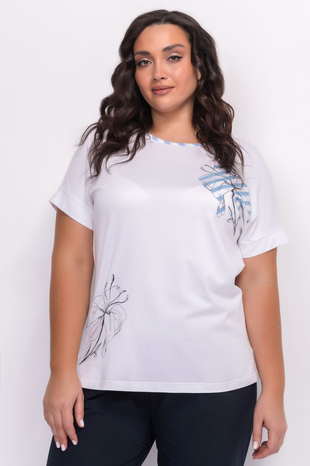 Хлопковая футболка с принтом