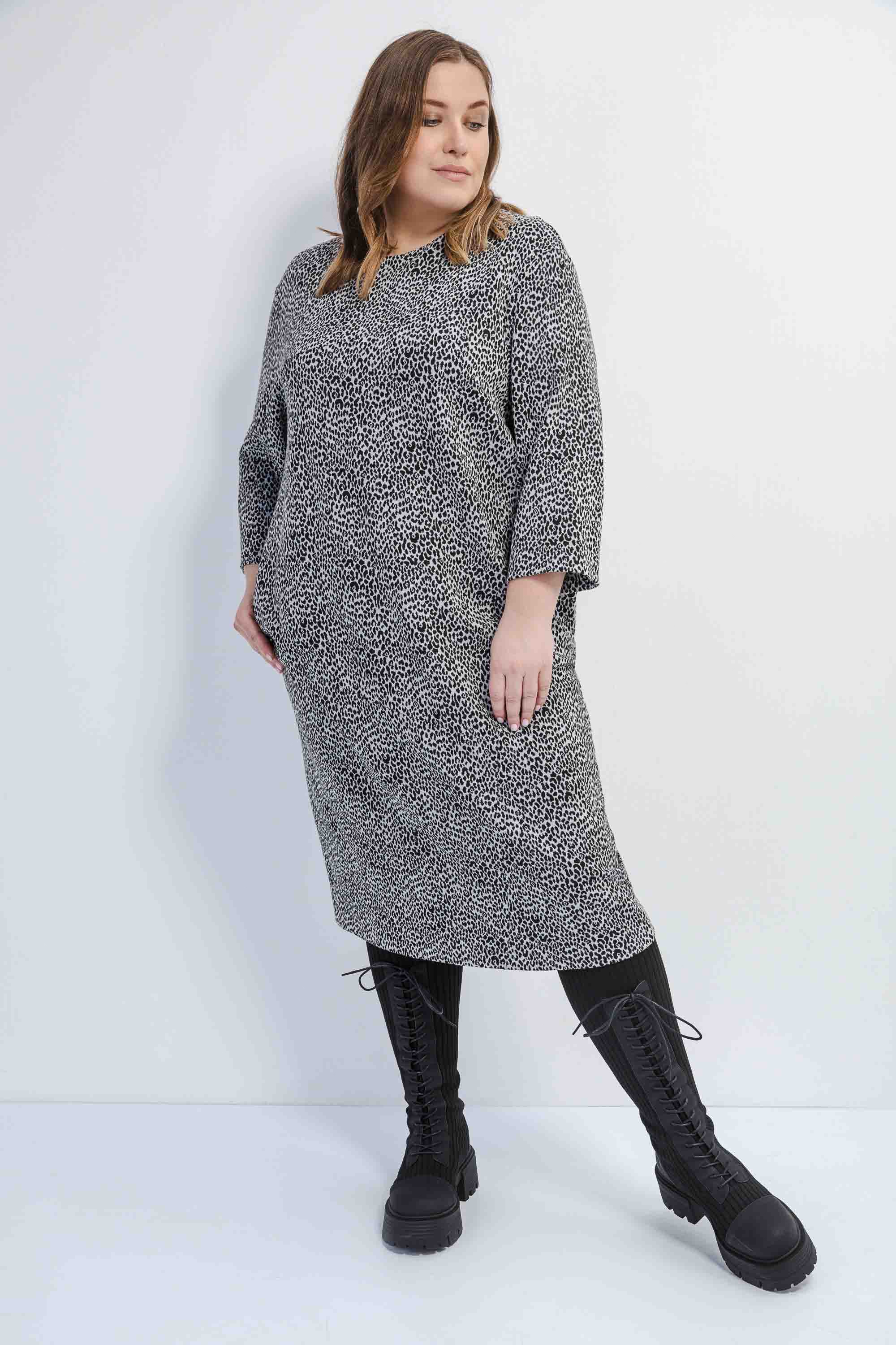 Трикотажное платье с принтом