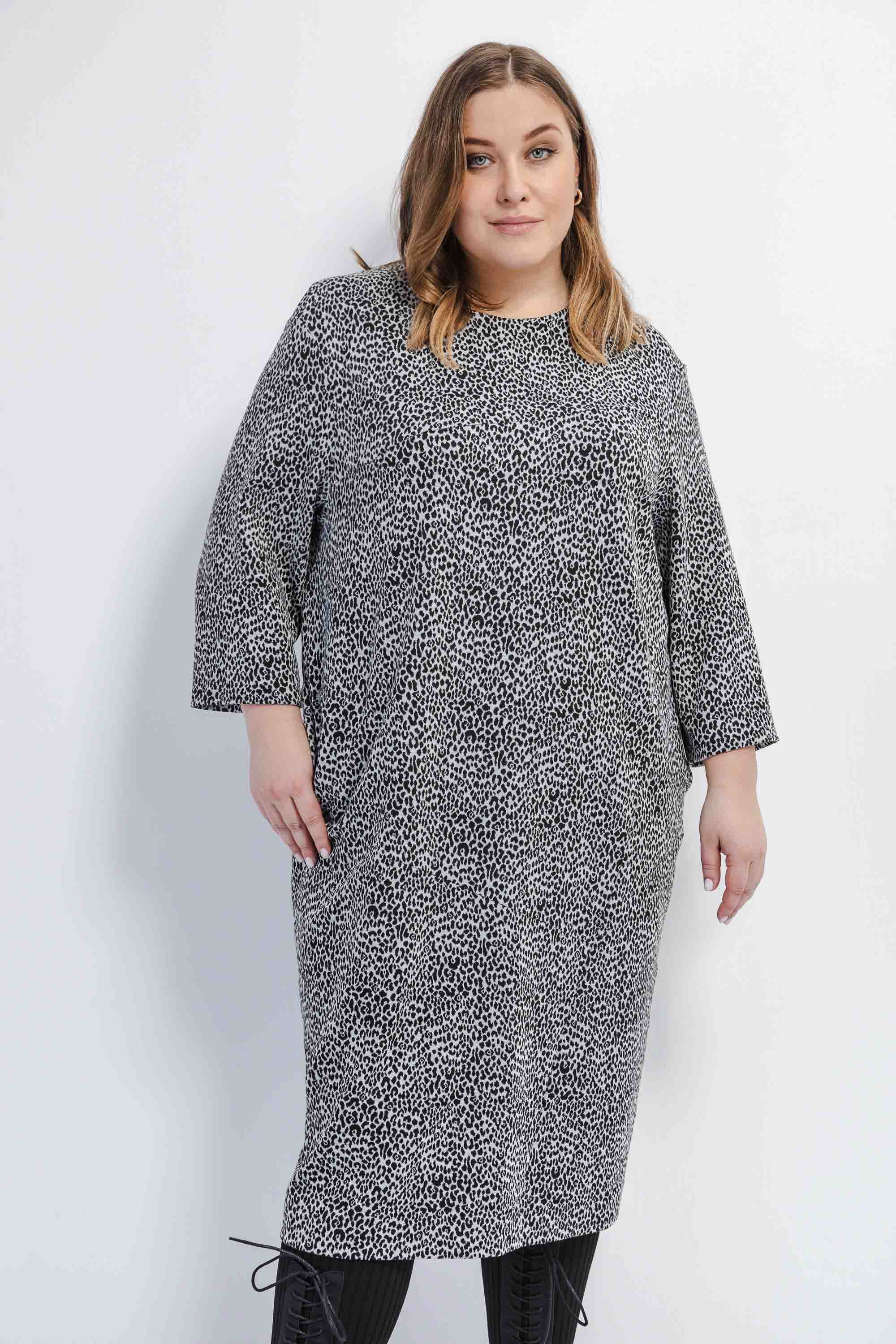 Трикотажное платье с принтом