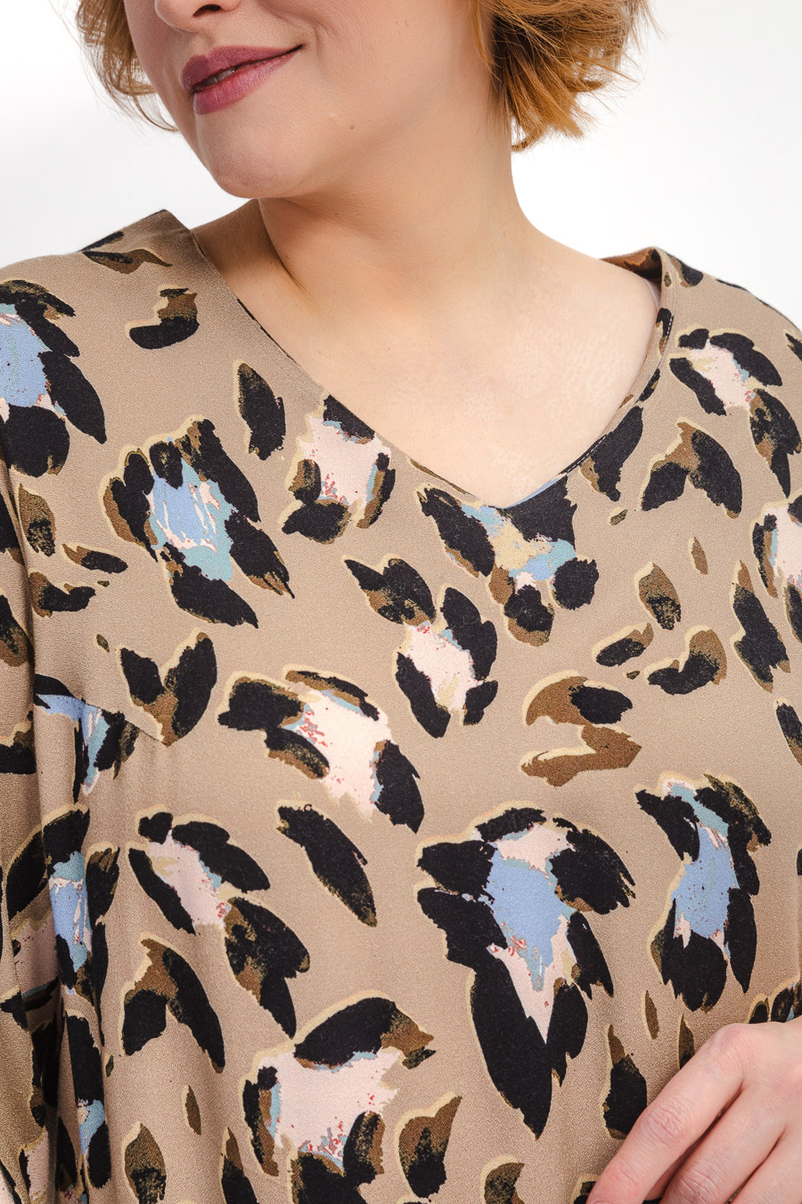 Платье из вискозы с анималистичным принтом *PREMIUM