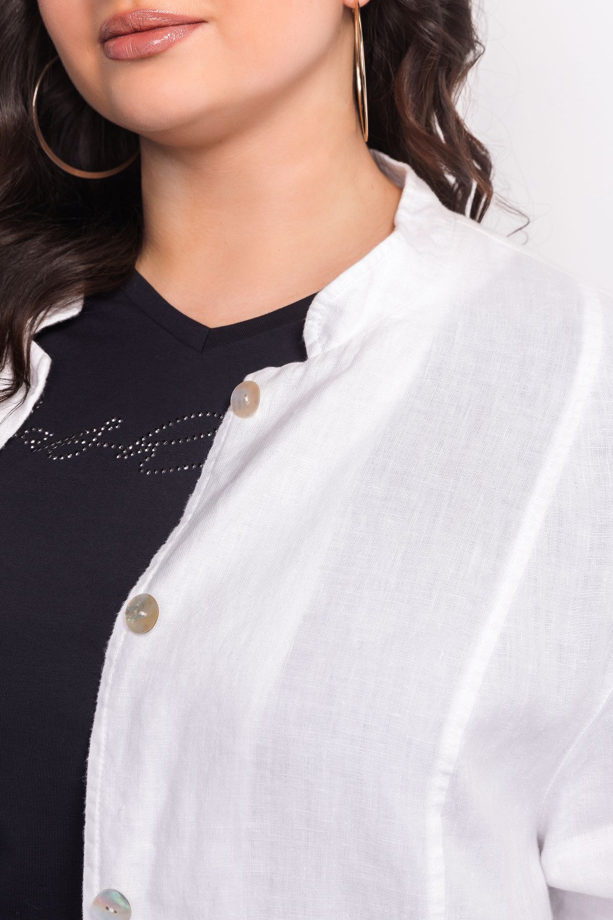 Льняной жакет на кулиске