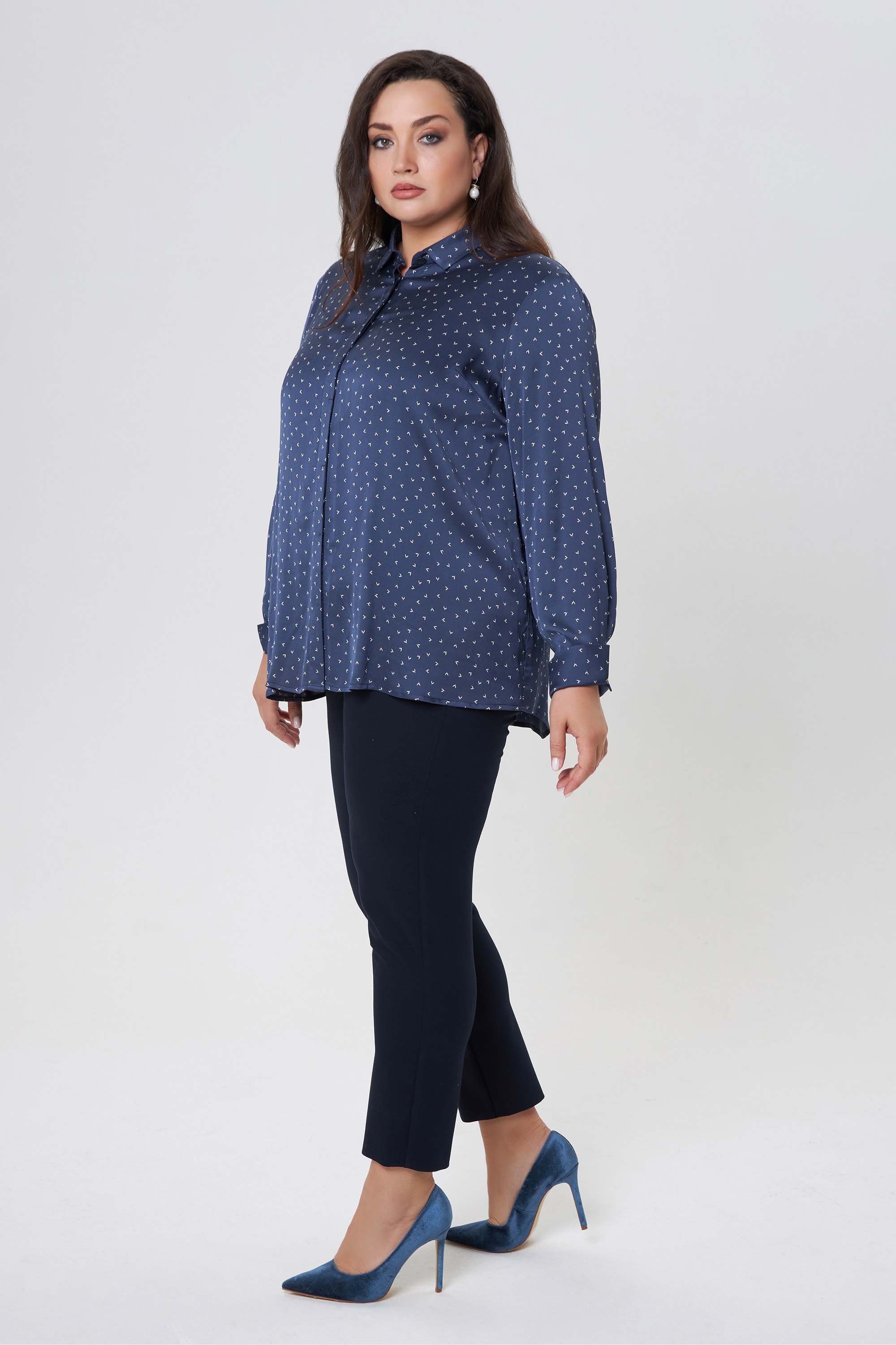 Прямая блуза из вискозы