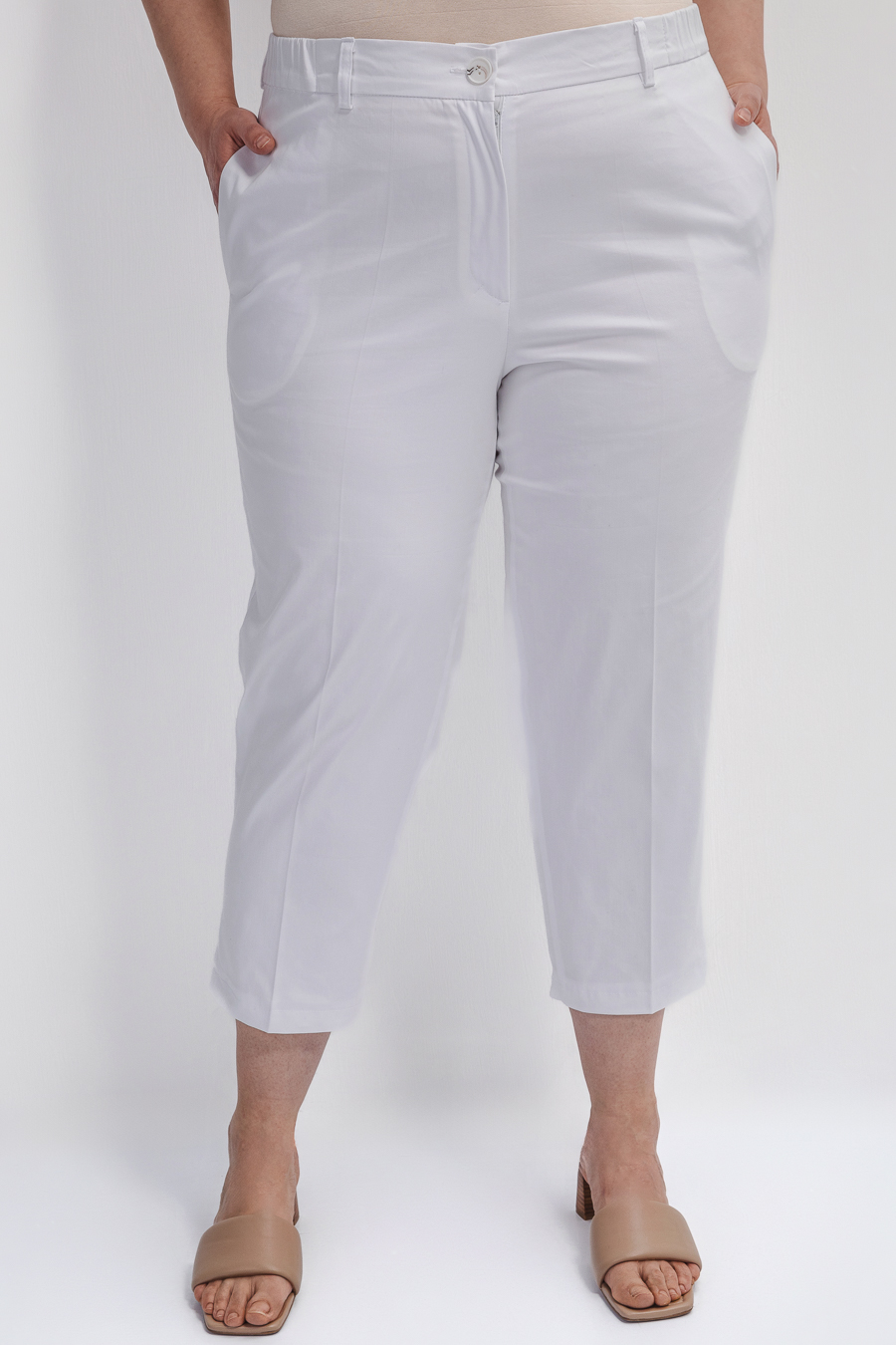 Зауженные брюки из хлопка с эластаном