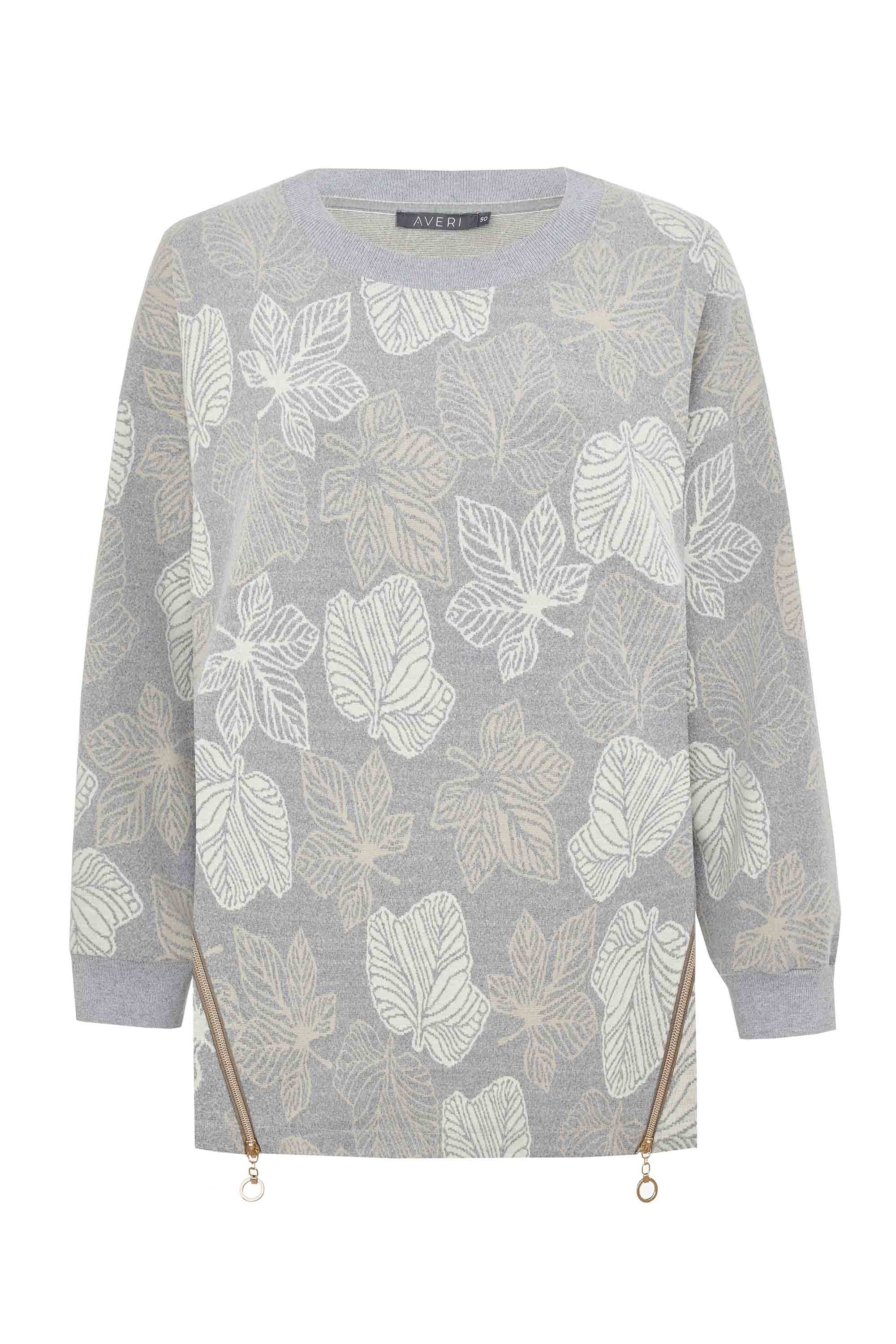 Жаккардовый свитшот А-силуэта *PREMIUM