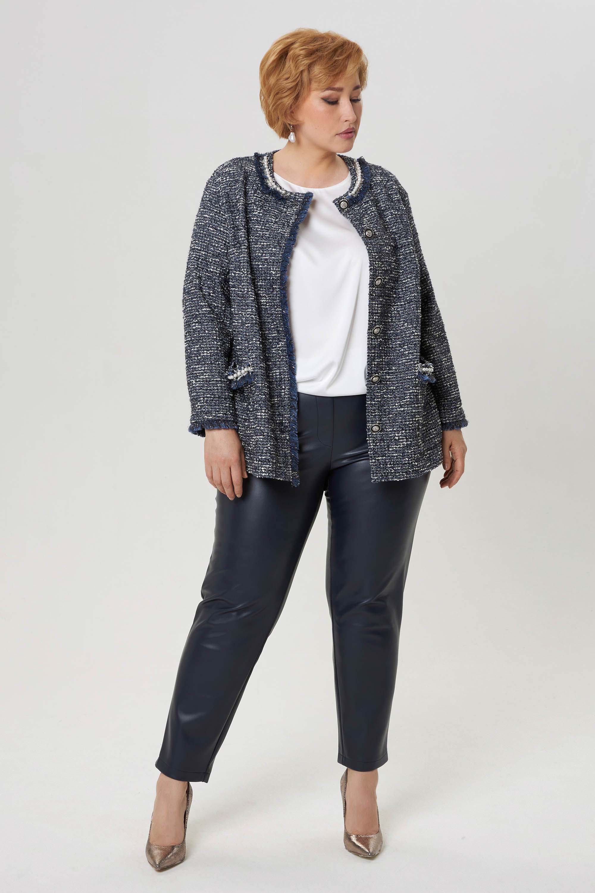 Мягкий жакет с жемчугом *PREMIUM